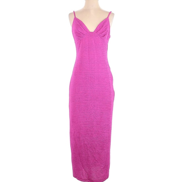 Skylar Rose Fuchsia Midi Dress - Picture 1 of 5